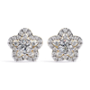 Picture of Bloom With Brilliance - 0.90 Carat Floral Diamond Studs.