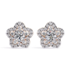 Picture of Bloom With Brilliance - 0.90 Carat Floral Diamond Studs.