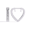 Picture of Bold Heart Hoops With 0.85 CT Princess Cut Precision.