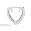Picture of Bold Heart Hoops With 0.85 CT Princess Cut Precision.