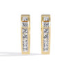 Picture of Bold Heart Hoops With 0.85 CT Princess Cut Precision.