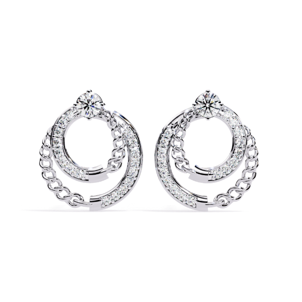 Picture of Urban Luxe – 0.50 Carat Round Diamond Hoop Earrings.