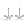 Picture of Grace Bow – 1.20 Carat Emerald & Round Diamond Drop Earrings