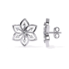 Picture of Blossom Aura – Round Diamond Floral Stud Earrings