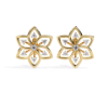 Picture of Blossom Aura – Round Diamond Floral Stud Earrings