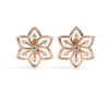 Picture of Blossom Aura – Round Diamond Floral Stud Earrings