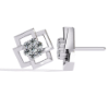 Picture of Geometric Bloom Diamond studs.