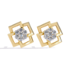 Picture of Geometric Bloom Diamond studs.