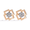 Picture of Geometric Bloom Diamond studs.