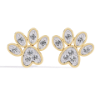 Picture of Paw Inspired Diamond Stud Earrings.