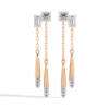 Picture of Gleaming Strands - 0.80 Carat Princess,Baguette & Round Diamond Earrings.