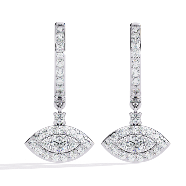 Picture of Celestial Eye - 0.50 CT Round Diamond Dangling Earrings.