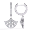 Picture of Radiant Fan - 0.50 Carat Round Diamond Dangling Earrings.