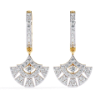 Picture of Radiant Fan - 0.50 Carat Round Diamond Dangling Earrings.