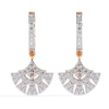 Picture of Radiant Fan - 0.50 Carat Round Diamond Dangling Earrings.