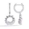 Picture of Lunar Glow - 1 CT Round Diamond Crescent Earrings.