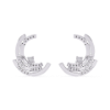 Picture of Urban Spiral - Round Diamond Contemporary Hoops.