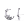 Picture of Urban Spiral - Round Diamond Contemporary Hoops.