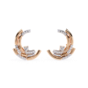 Picture of Urban Spiral - Round Diamond Contemporary Hoops.