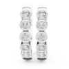 Picture of Bezel Brilliance Hoop Earrings – 1.30 Carat Round Diamonds