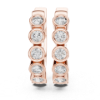 Picture of Bezel Brilliance Hoop Earrings – 1.30 Carat Round Diamonds