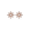 Picture of Floral Radiance - 0.50 Carat Round Diamond Petal Studs.