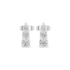 Picture of Luxe Line – 0.90 Carat Round Diamond Vertical Stud Earrings
