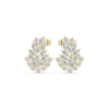 Picture of Royal Bloom – 0.80 Carat Marquise & Round Diamond Leaf Earrings