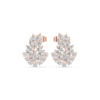 Picture of Royal Bloom – 0.80 Carat Marquise & Round Diamond Leaf Earrings