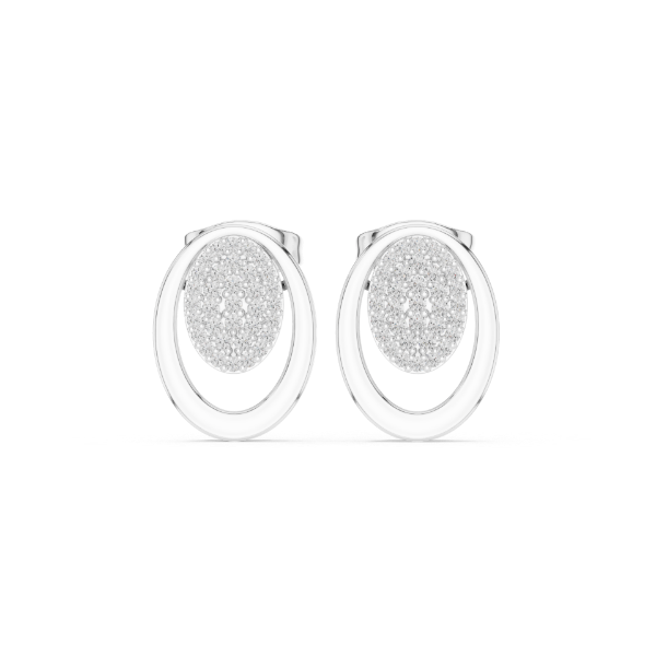 Picture of Eternal Radiance – Round Diamond Oval Stud Earrings