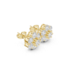 Picture of Golden Bloom - 3 Carat Round Diamond Floral Stud Earrings.