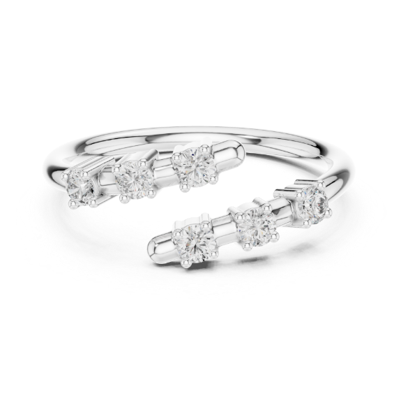 Picture of Twilight Wrap – 6 Stone Round Diamond Ring.