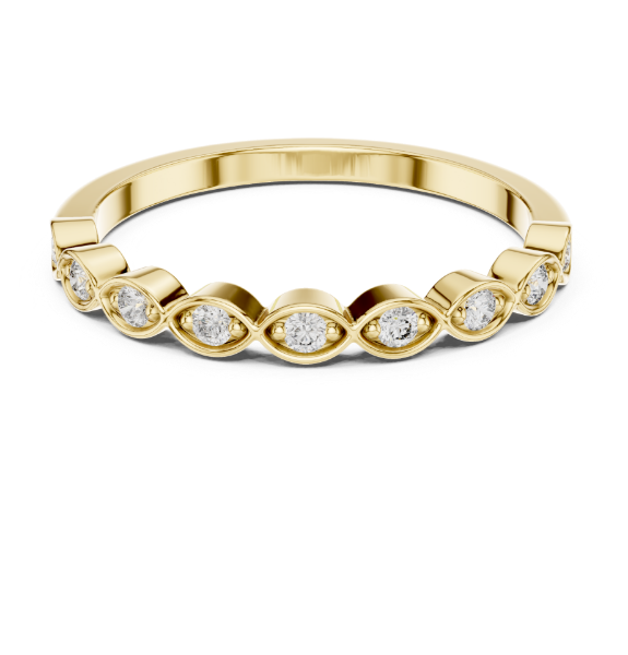 Picture of Radiant Petal - Bezel Set Diamond Ring