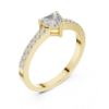 Picture of Celeste Love - 0.45 Carat Heart Solitaire with Pavé Band.(0.70 CTW Diamonds)