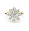 Picture of Golden Petal – 2.50 Carat Diamond Cluster Ring