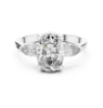 Picture of Golden Trio Ring - 2.20 Carat Oval Center With Pear Side Diamonds.