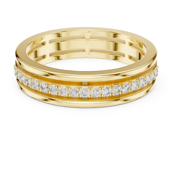 Picture of Eternal Line Ring - Round Diamond Channel Band.