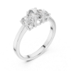 Picture of Trinity Shine Ring - 1 Carat Oval Diamonds.