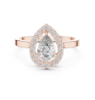 Picture of Lustrous Halo Ring - 1 Carat Pear & Round 