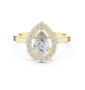Picture of Lustrous Halo Ring - 1 Carat Pear & Round 
