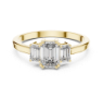 Picture of Emerald Grace – Three Stone Emerald Diamond Ring