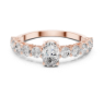 Picture of Eternal Spark – 0.50 Carat Oval Solitaire Ring.( 2.30 CTW Diamonds)