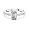 Picture of Eternal Grace – 0.50 Carat Emerald Solitaire Diamond Ring ( 0.60 CTW Diamonds)