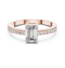 Picture of Eternal Grace – 0.50 Carat Emerald Solitaire Diamond Ring ( 0.60 CTW Diamonds)