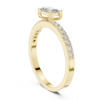 Picture of Golden Prism – Baguette Solitaire with Diamond Band