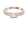 Picture of Golden Prism – Baguette Solitaire with Diamond Band