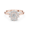 Picture of Radiant Cluster - 0.75 Carat Round Diamond Petal Ring.