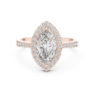 Picture of Halo Grace - 1 Carat Marquise & Round Diamond Ring. (1.35 ctw Diamonds)