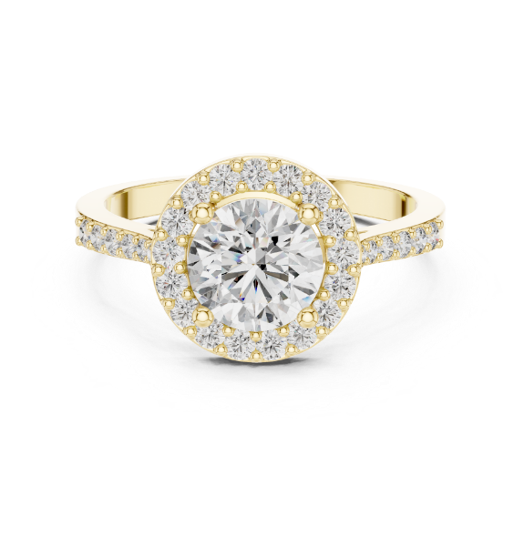 Picture of Golden Halo - 1.35 Carat Round Diamond Ring