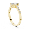Picture of Timeless Grace - 0.70 Carat Oval Solitaire With Round Accents ( 0.85 CTW Diamonds)
